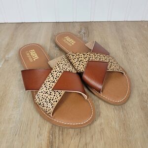 🆕️FARYL by farylrobin Faux Leather Animal Print Sandals